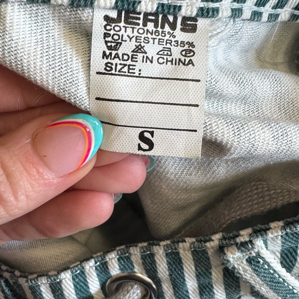 Boutique Barrel Striped Patchwork Pants - image 4